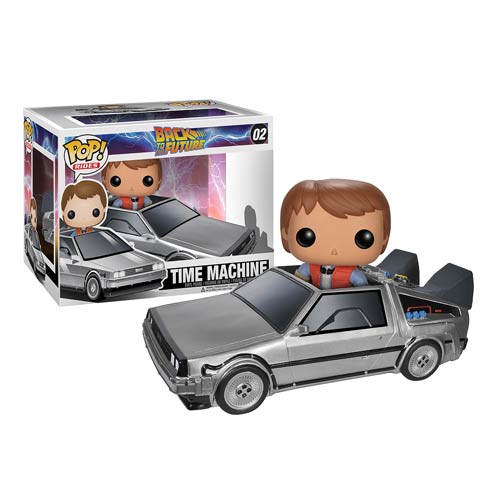 Back to the Future DeLorean Time Machine Pop! Vinyl Vehicle with Marty McFly Figure